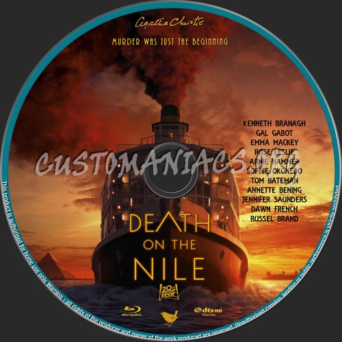 Death On The Nile 2020 blu-ray label