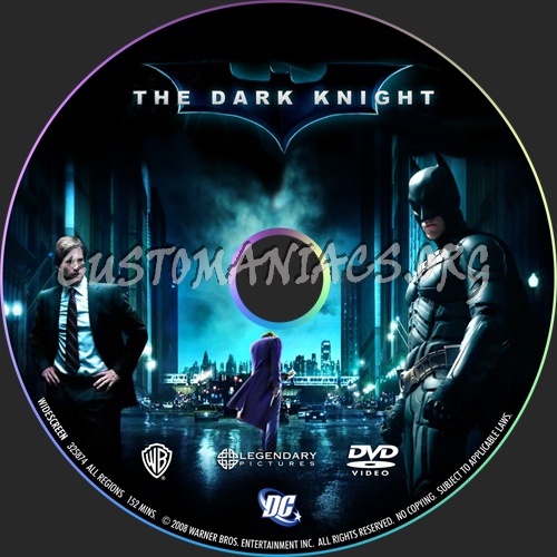 The Dark Knight dvd label