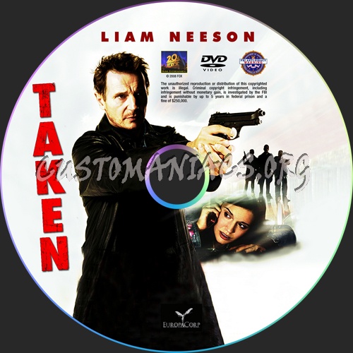 Taken dvd label