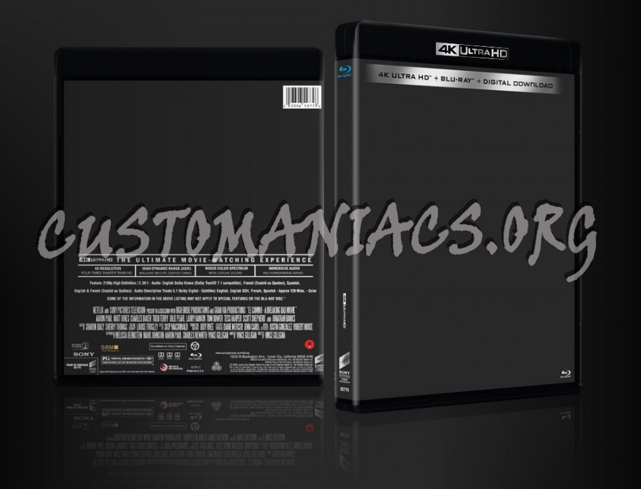 Sony - Columbia Picture 4k UHD Blu-ray Template dvd label