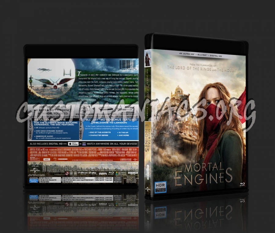 Mortal Engines (2018) - 4K (2 Versions) dvd cover