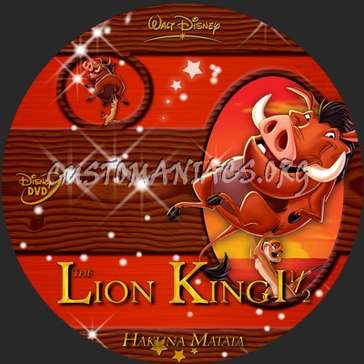 The Lion King 1 1/2 Hakuna Matata dvd label