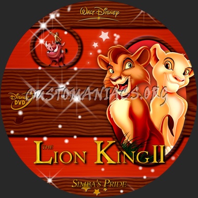The Lion King 2 Simbas Pride dvd label