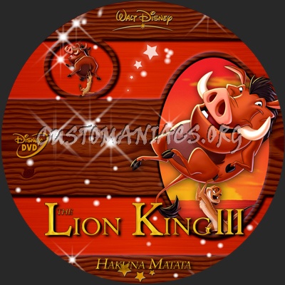 The Lion King 3 Hakuna Matata dvd label