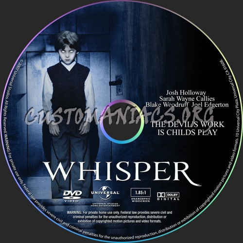 Whisper dvd label