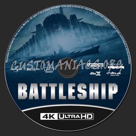 Battleship 4K blu-ray label