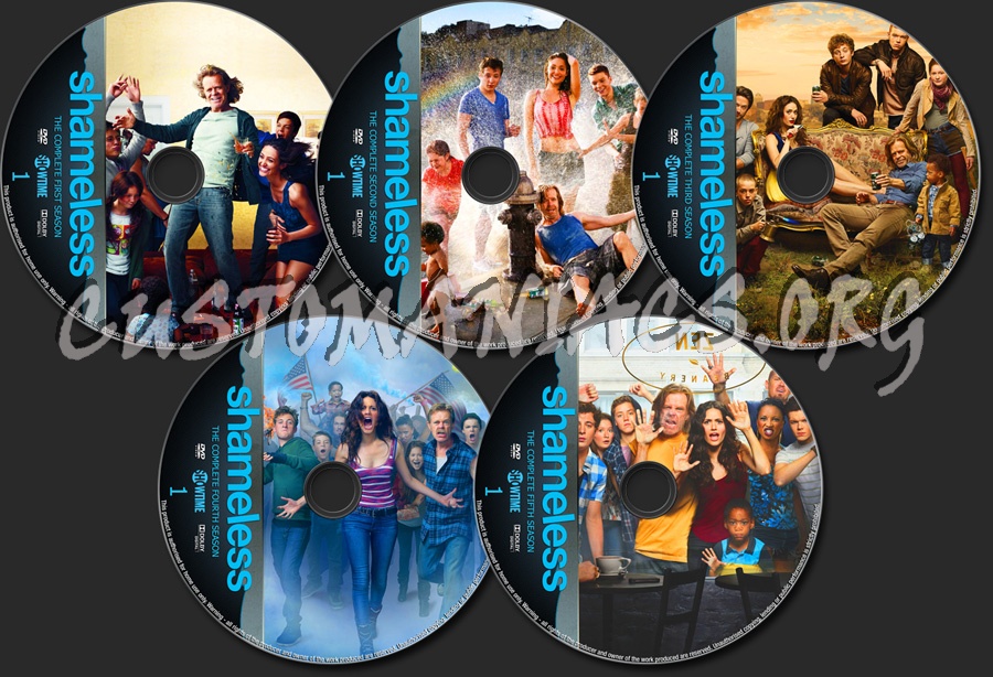 Shameless US Seasons 1-10 dvd label