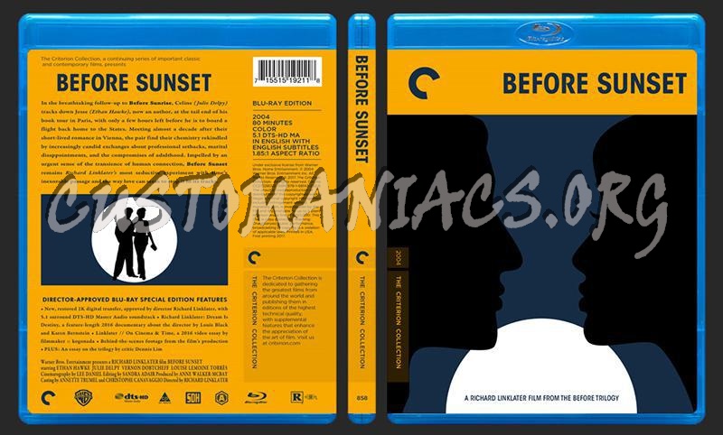 858 - Before Sunset blu-ray cover