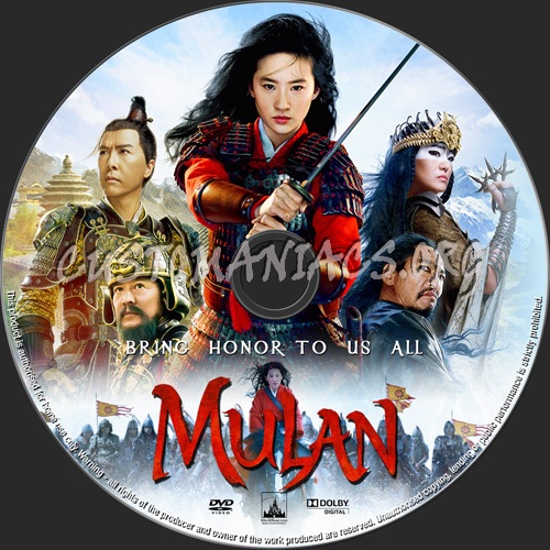 Mulan dvd label