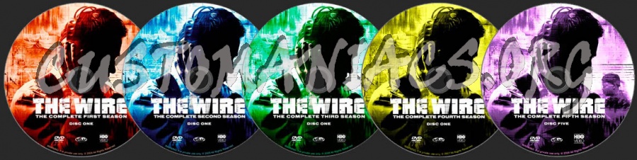 The Wire Season 1-5 dvd label