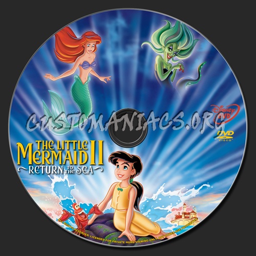 The Little Mermaid 2 dvd label