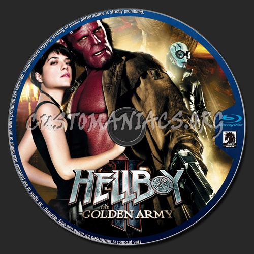 Hellboy 2 - The Golden Army blu-ray label