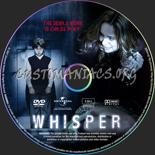 Whisper dvd label