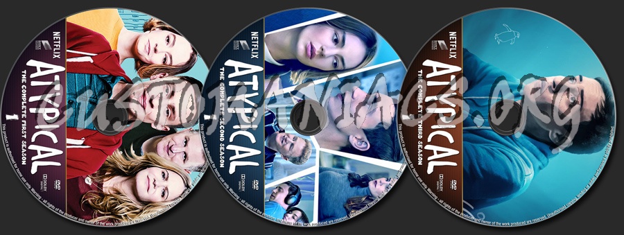 Atypical Seasons 1-3 dvd label