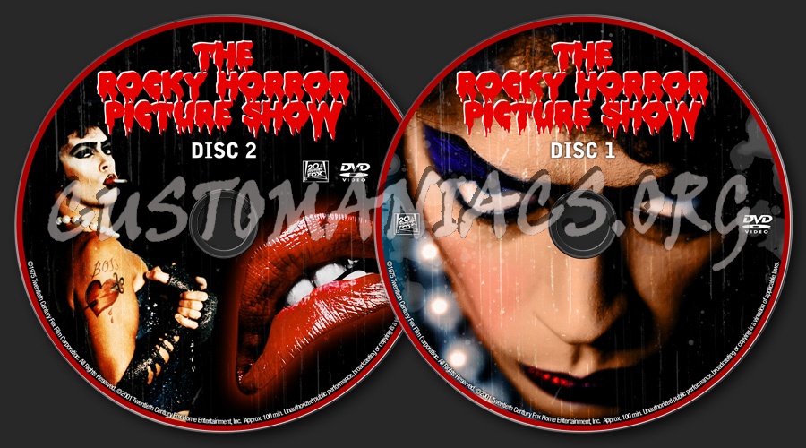 Rocky Horror Picture Show - 2 Discs SE dvd label