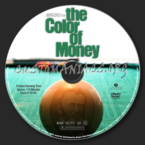 The Color of Money dvd label