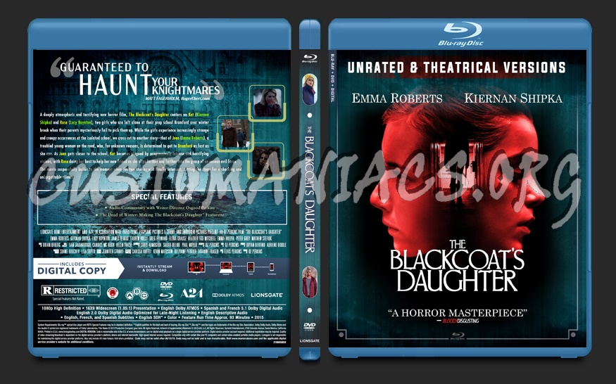 The Blackcoat's Daughter (2016) blu-ray cover