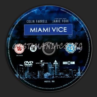 Miami Vice dvd label