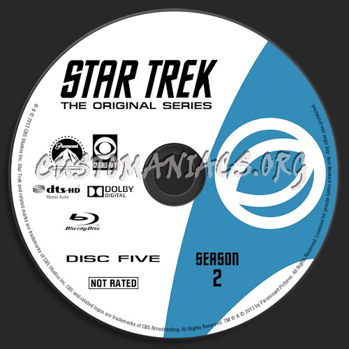 Star Trek The Original Series Season 2 blu-ray label