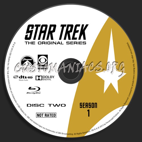Star Trek The Original Series Season 1 blu-ray label