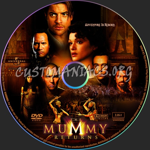 The Mummy Returns dvd label