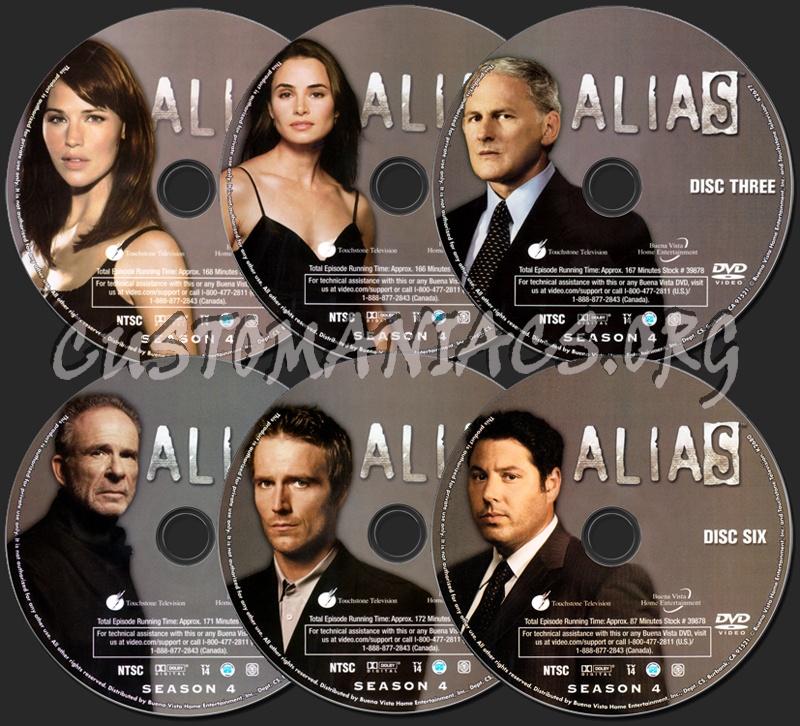 Alias Series 4 dvd label