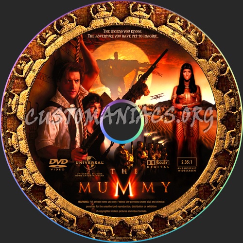 The Mummy dvd label