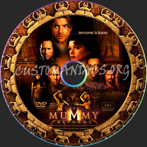 The Mummy Returns dvd label