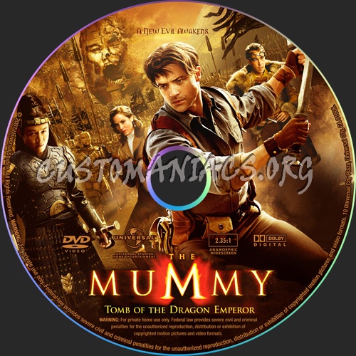 The Mummy Tomb of the Dragon Emperor dvd label