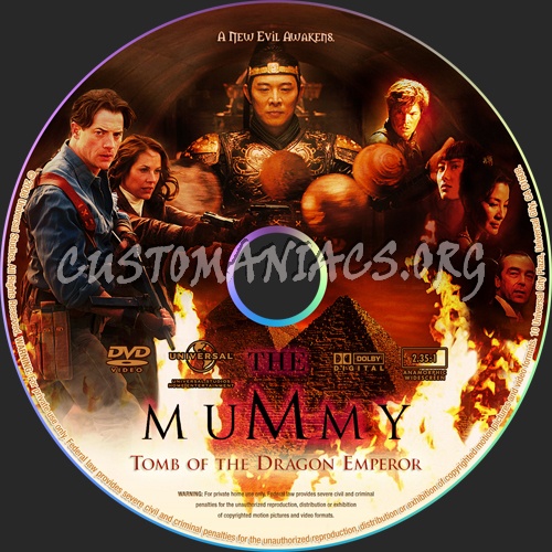 The Mummy Tomb of the Dragon Emperor dvd label