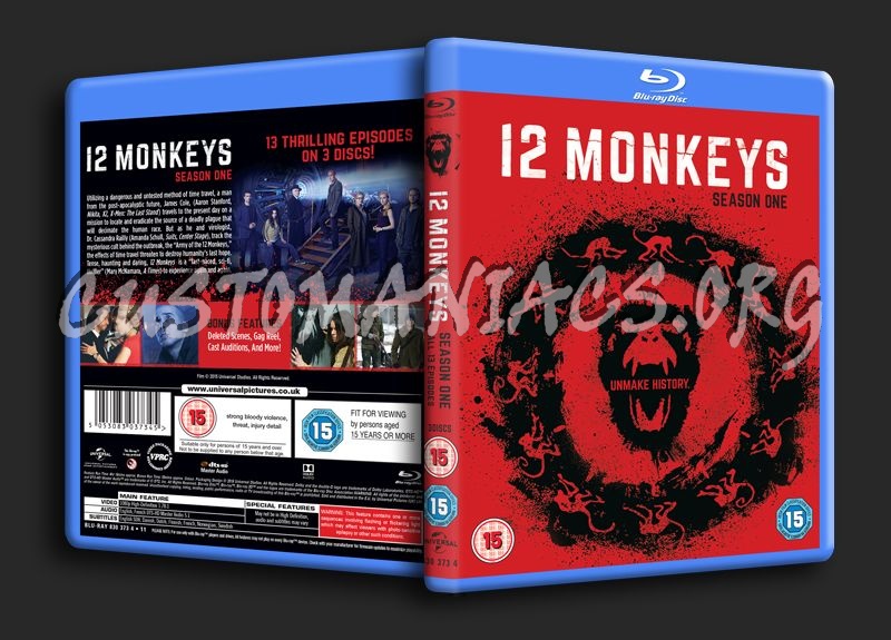 12 Monkeys Season 1 blu-ray cover