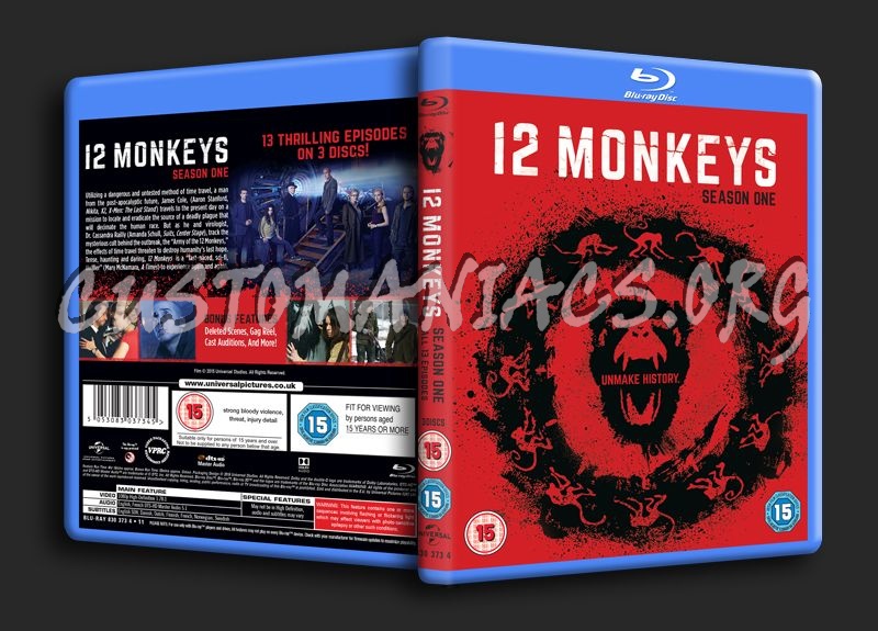 12 Monkeys Season 1 blu-ray cover