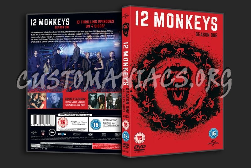 12 Monkeys Season 1 dvd cover - DVD Covers & Labels by Customaniacs, id ...