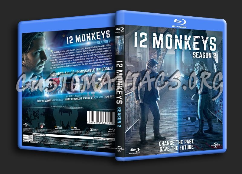 12 Monkeys Season 2 blu-ray cover