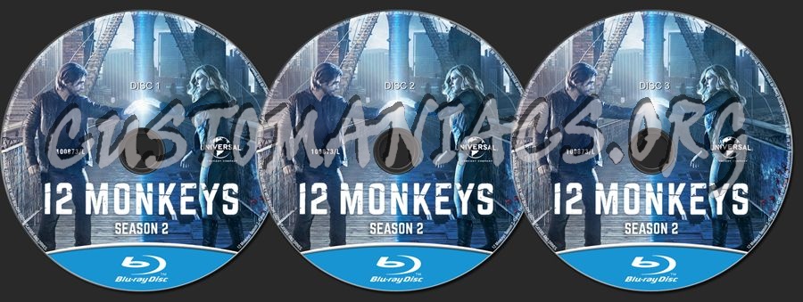 12 Monkeys Season 2 blu-ray label