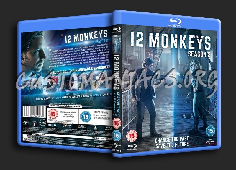 12 Monkeys Season 2 blu-ray cover