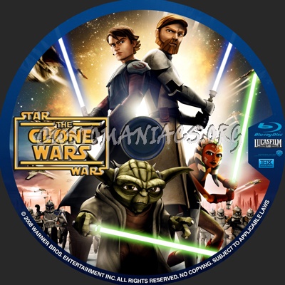 Star Wars the Clone Wars blu-ray label