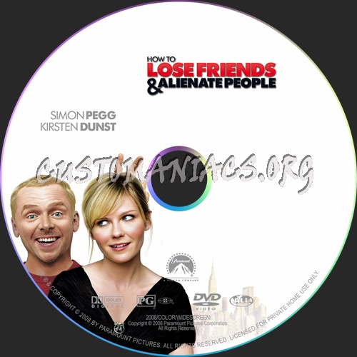 How to Lose Friends & Alienate People dvd label