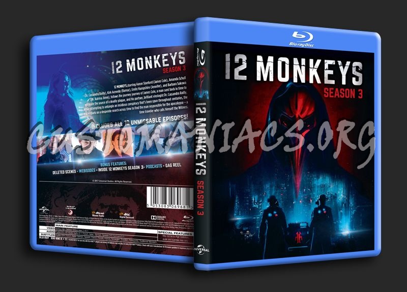 12 Monkeys Season 3 blu-ray cover