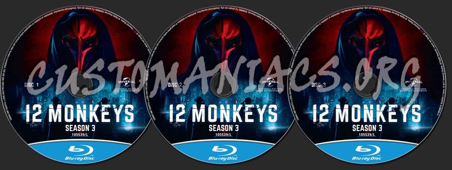 12 Monkeys Season 3 blu-ray label