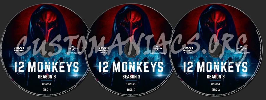 12 Monkeys Season 3 dvd label