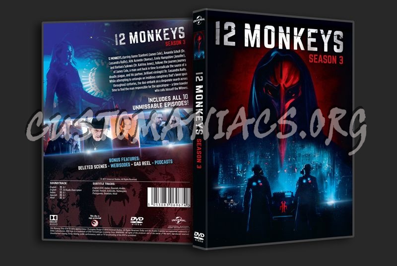 12 Monkeys Season 3 dvd cover