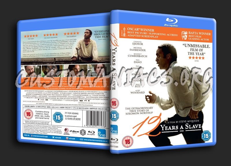 12 Years A Slave blu-ray cover