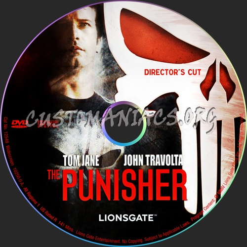 The Punisher dvd label