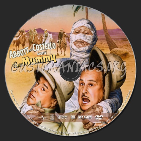 Abbott and Costello Meet The Mummy dvd label