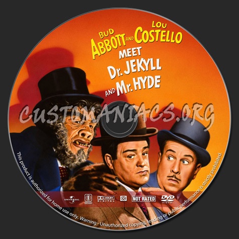 Abbott and Costello Meet Dr. Jekyll and Mr. Hyde dvd label