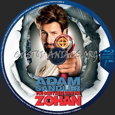 You Don't Mess with the Zohan blu-ray label