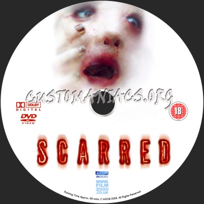 Scarred dvd label