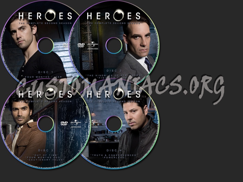 Heroes Season Two dvd label