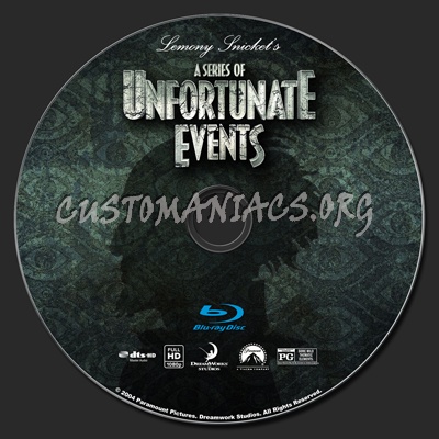 lemony snicket's a series of unfortunate events blu-ray label
